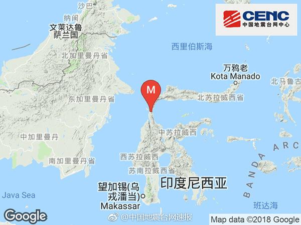 印尼中苏拉威西省发生74级地震当局已发布海啸预警