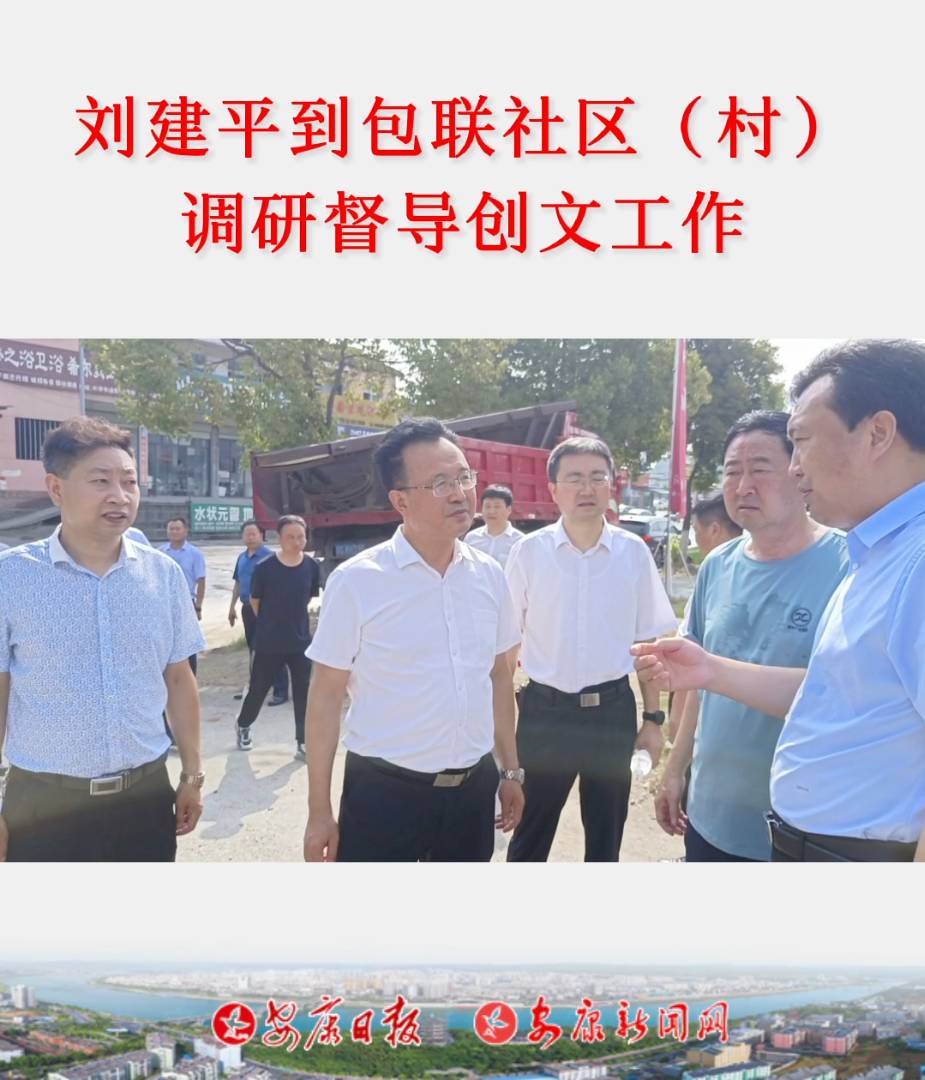 7月13日，市委常委、副市长刘建平到枣园村、枣园社区、高井社区调研督导创文工作。